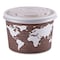 Eco-Products World Art Renewable and Compostable Food Container, 8 oz, 3.04 Diameter x 2.3h, Brown, Paper, PK1000 EP-BSC8-WA - alternate 5